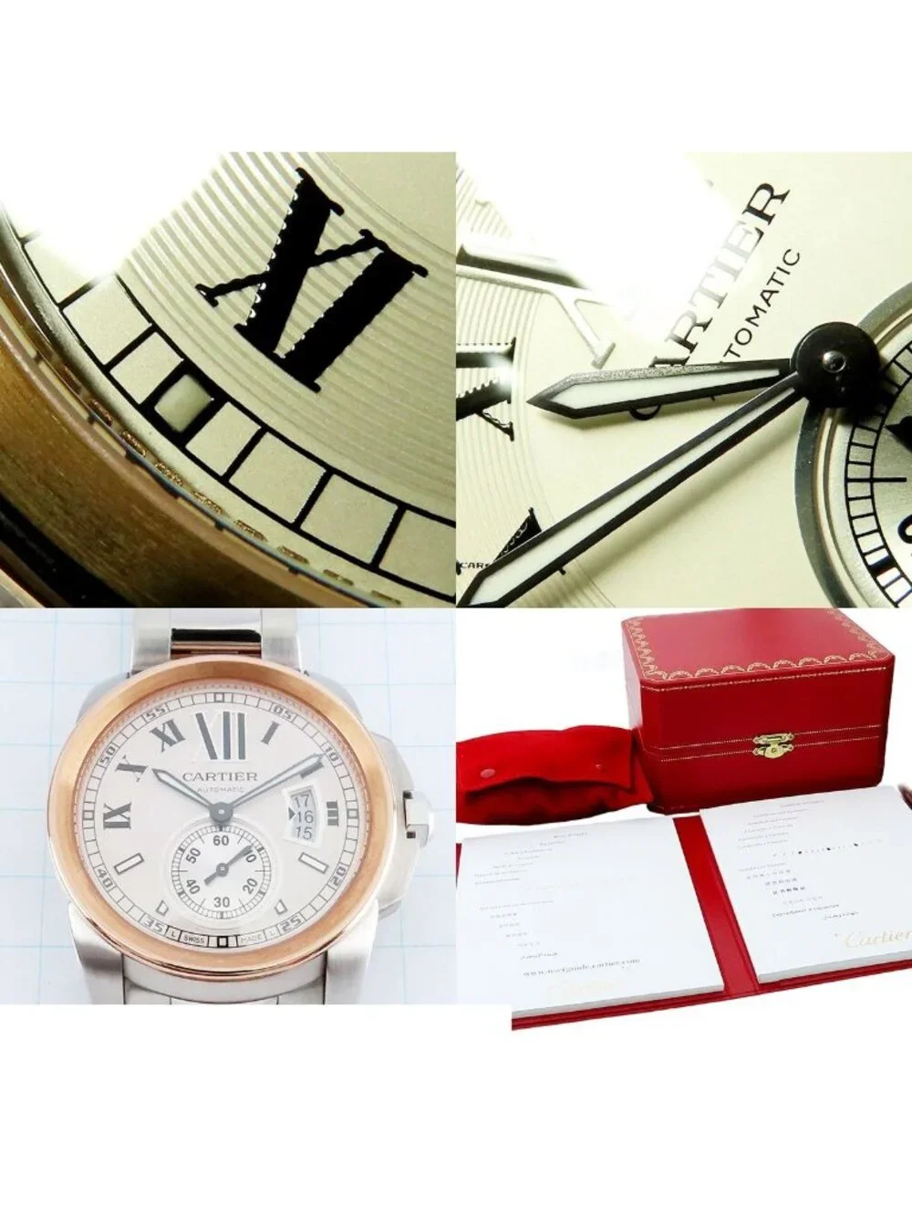 Cartier Calibre de Cartier LM Silver SS PG de Watch Automatic